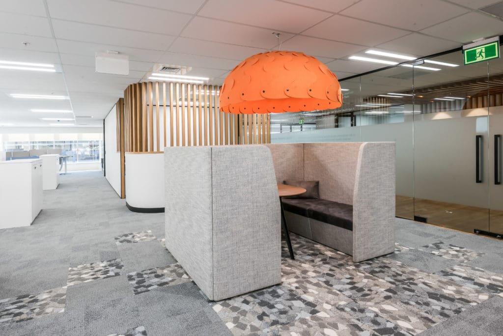 private meeting rooms with orange light